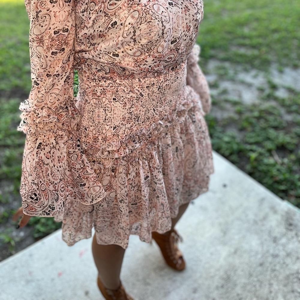 NWT Boston Proper Paisley Print Shift Peasant 👗 Dress